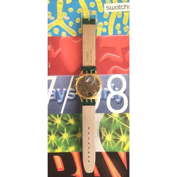 Swatch watch CLOCHER SCJ400 1995 Chrono New Old stock - Picture 6 of 9